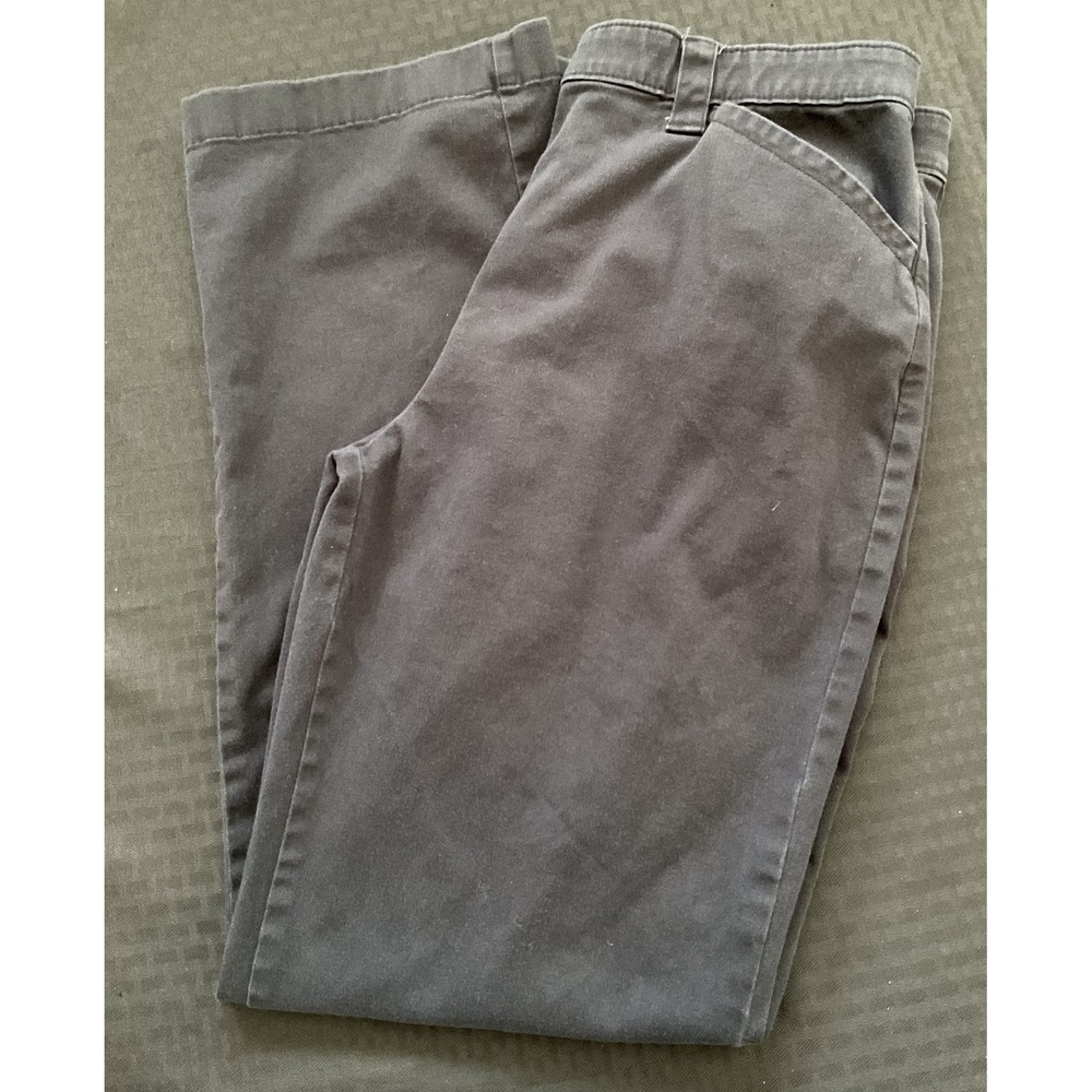 LL Bean Pants Womens 12 Medium Gray Classic Fit Stretch Cotton Spandex Casual